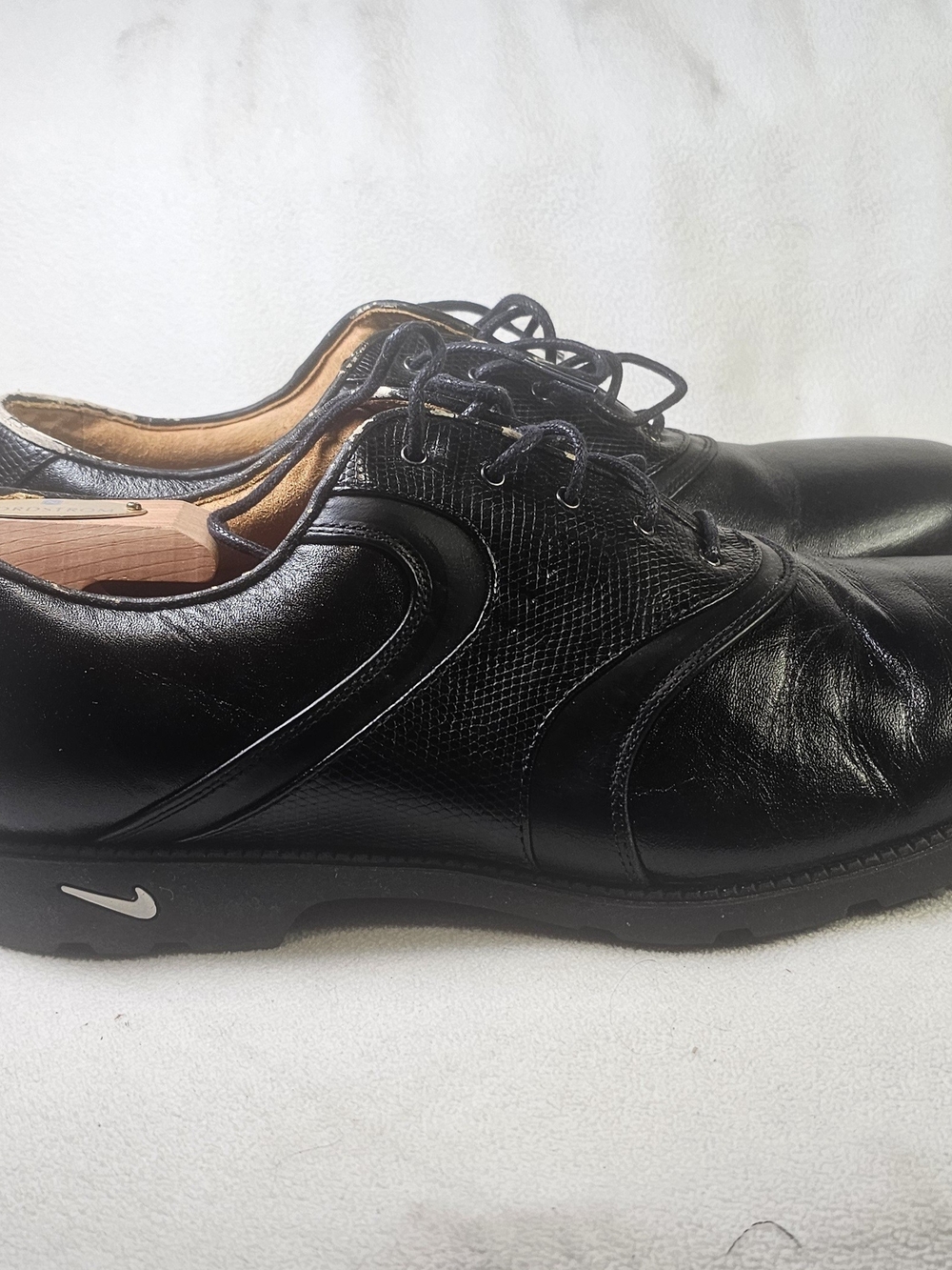 Waverly Men's Black Leather Lace-Up Oxfords